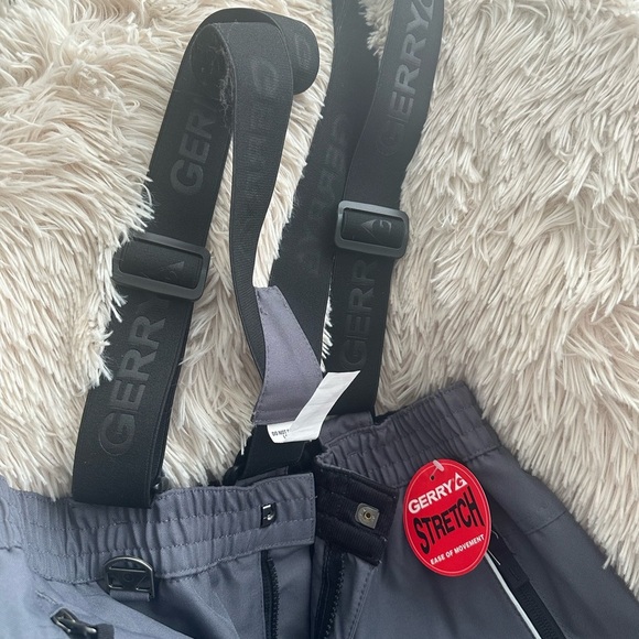 New Gerry Youth Kids Large 14/16 Performance Black Snow Pants Bibs - Picture 2 of 3